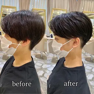 ショート カラー パーマ ヘアアレンジ メンズ キッズ ネイル マツエク・マツパ アイブロウ 《褒められる》 透明感カラー/小嶋のヘアスタイル