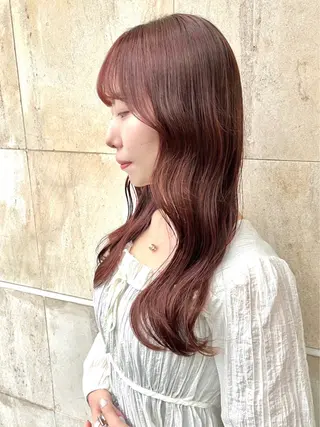 ロング カラー ブリーチなし✨艶髪 カラー𓃲YAGIのヘアスタイル