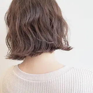 ミディアム カラー パーマ ヘアアレンジ iplus✴ まつげ、眉毛、耳つぼのマツエク・マツパデザイン