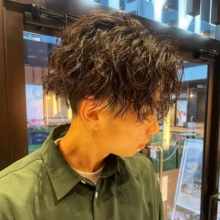 ショート パーマ メンズ メンズヘア特化 崎田 成人のヘアスタイル
