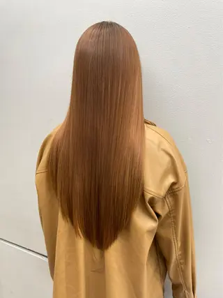 ロング 京都レイヤーカット/ 縮毛矯正/羽柴りくのマツエク・マツパデザイン