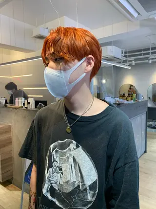 ショート カラー メンズ 美髪・シールエクステ ホソタニリョウコのヘアスタイル