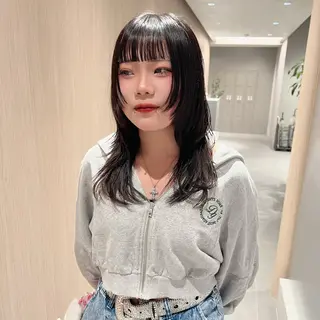 セミロング 🐺立川のウルフ屋 さん🐺おかみ🐺のヘアスタイル