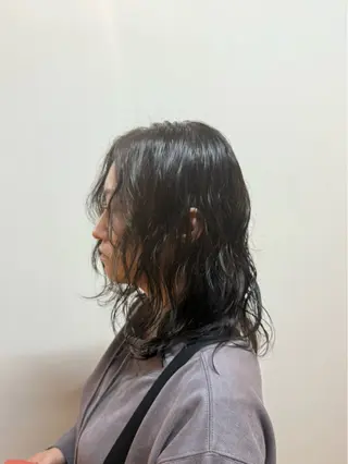 ミディアム パーマ 似合わせカット/ レディース特化/佑月のヘアスタイル