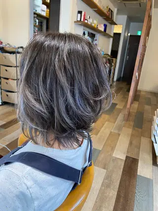 ミディアム カラー unpeu hair 二条所属・先着1名様限定 カット無料のヘアスタイル