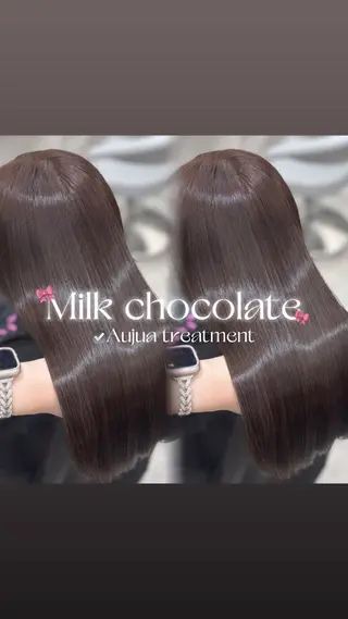 ロング yurina🩰新宿 艶カラー・アレンジのヘアスタイル