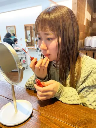 ミディアム クロスパーマ× 透明感カラー✂︎のヘアスタイル