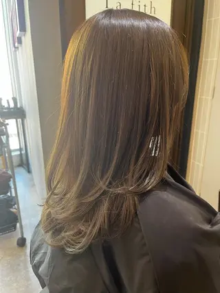 ミディアム ラフィスヘアードープ所属・👑髪質改善wカラー /ハイトーン/アユカのヘアスタイル