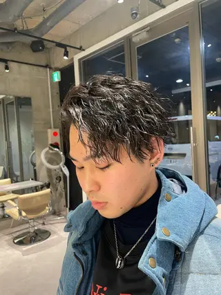 パーマ メンズ 無料ショートモデル 募集中❗️秋山ひらいのヘアスタイル