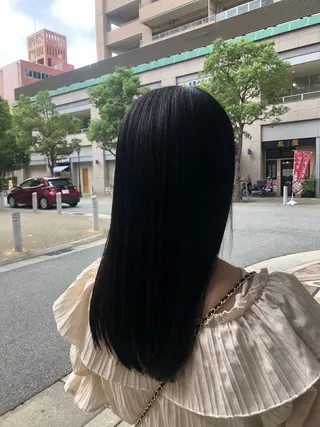 セミロング 渡辺俊介 暗髪カラー /美髪矯正/髪質改善のヘアスタイル