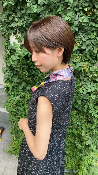 ショート カラー lab.by ioe中崎店所属・中北篤志 ショートボブのヘアスタイル