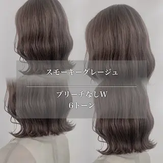 カラー 透明感/グレージュ/ ベージュ/るな🪽のヘアスタイル