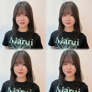 ミディアム レイヤーくびれヘア アレンジmanakaのヘアスタイル