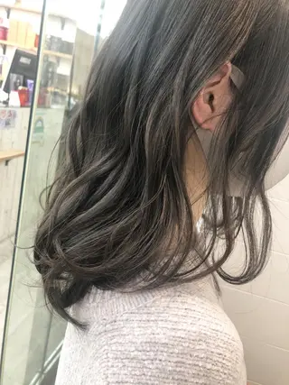 ミディアム カラー 前髪顔周り✂️店長 ❤️アマミヤ❤️のヘアスタイル