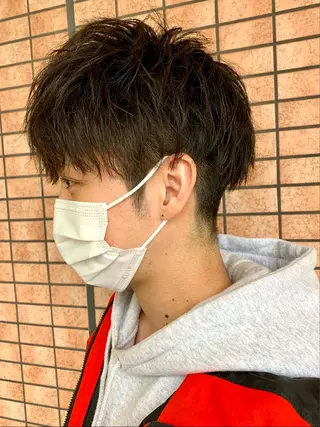 ショート パーマ SHIFT  渡辺通店所属・タカクラ カズキのヘアスタイル