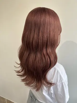 カラー ベージュ/ダブルカラ ー/新潟駅/青柳萌果のヘアスタイル