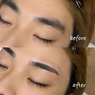 メンズ アイブロウ WHITE  EYE mao🤍🏹のマツエク・マツパデザイン