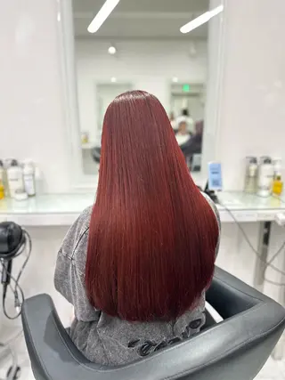ロング カラー トレンド暖色ヘア🍒 miu🍒のヘアスタイル