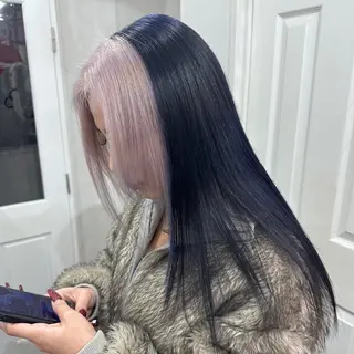 ロング カラー ハイトーン/ウルフ /エクステ/ましろのヘアスタイル