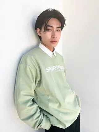 ショート カラー メンズ メンズカット曲がる 縮毛矯正佐々木タクマのヘアスタイル