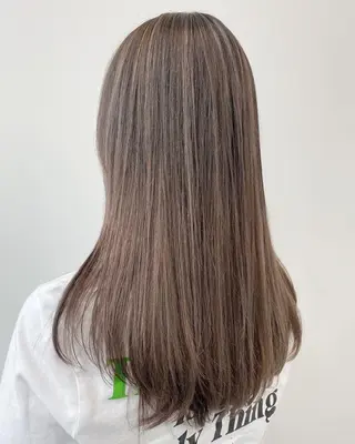 セミロング カラー ヘアアレンジ ブリーチ&似合せボブ 田中寛十のヘアスタイル