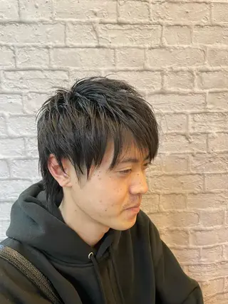 ミディアム 無料メンズカット❗️ 岡本晟我のヘアスタイル