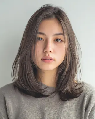 セミロング 上田 桃子のヘアスタイル