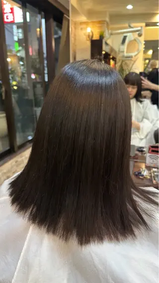 ミディアム 縮毛矯正&髪質改善/ きょうの🐺のヘアスタイル