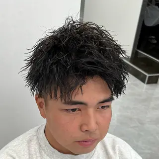 ショート パーマ メンズ メンズカット/波巻き TAKUMAのヘアスタイル