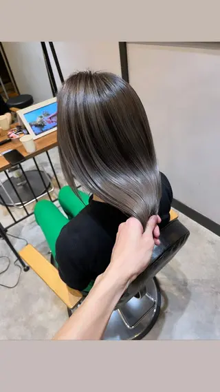ロング カラー SALOWIN 栄３丁目店所属・福田 修平💎 髪質改善/美髪矯正のヘアスタイル
