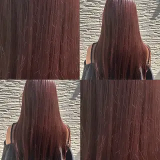 ロング カラー ブリーチしても艶々 🫧暖色カラーすずなのヘアスタイル