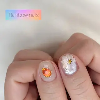 ネイル Rainbow nailsくろちゃんのネイルデザイン