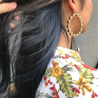 ミディアム カラー ヤスドミ ケイスケのヘアスタイル