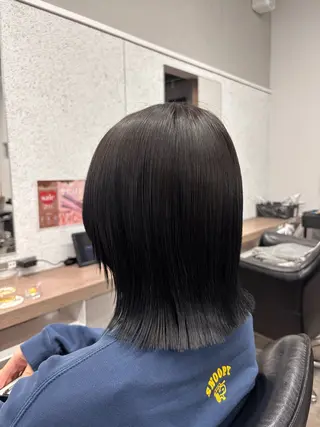 ミディアム カラー ボブ/透明感カラー/ 髪質改善/🌙/ルナのヘアスタイル