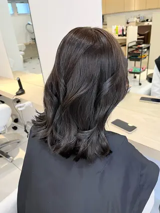 セミロング カラー カラー特化美容師 なかもと たつひろのヘアスタイル