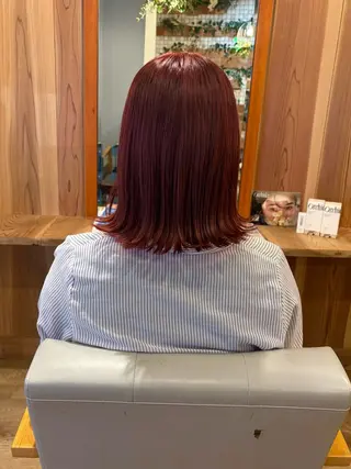 ミディアム カラー 神谷 涼のヘアスタイル