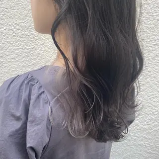 セミロング 若山 敦のヘアスタイル