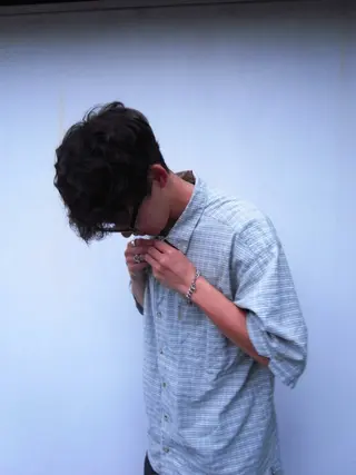 ミディアム パーマ メンズ パーマ特化/ 藤沢/HYOのヘアスタイル