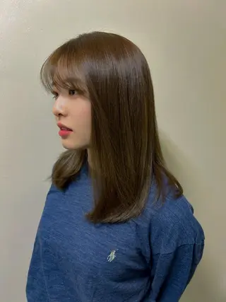 セミロング カラー レイヤー/ハイトーン カラー/SHISEIのヘアスタイル