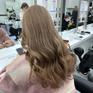 ロング カラー ダブルカラー 韓国ヘアKYONのヘアスタイル