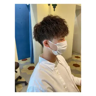 ショート パーマ メンズ 菊池大一 溝の口パーマのヘアスタイル