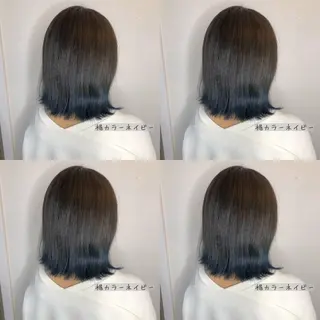 セミロング カラー しゅうさん🍝 麻田秀太郎のヘアスタイル