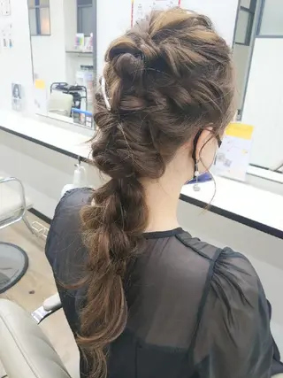 ロング カラー パーマ アイブロウ キッズ ネイル マツエク・マツパ ヘアアレンジ メンズ 🌼 AIKO🌼のヘアスタイル