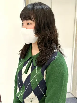 ロング パーマ ZENKO表参道店所属・デジタルパーマ 🌀ボブ　萩原　龍のヘアスタイル