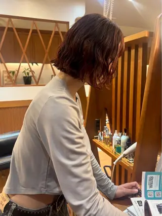 ショート パーマ SASAnagano 堀内未梨のヘアスタイル