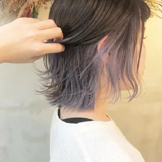 セミロング カラー sano sayakaのヘアスタイル