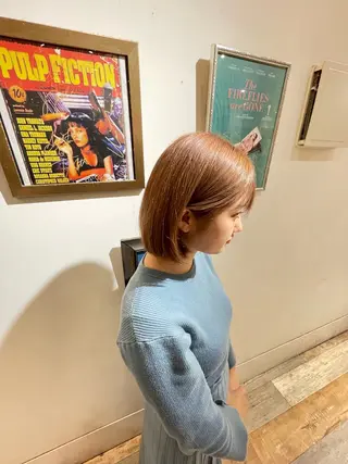 カラー ブリーチなしWカラー 縮毛矯正・清水天空のヘアスタイル