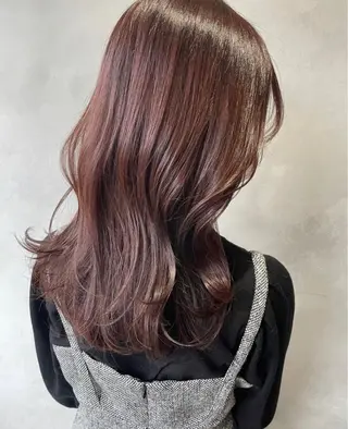 セミロング カラー 奥田 蓮のヘアスタイル