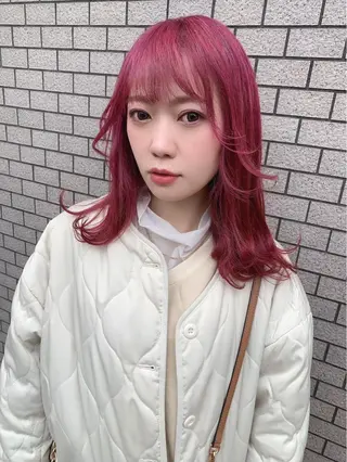 ミディアム カラー カットカラー募集中✨ 加藤りり菜のヘアスタイル