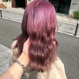 セミロング カラー 透明感カラー艶カラー 暖色カラーshionのヘアスタイル